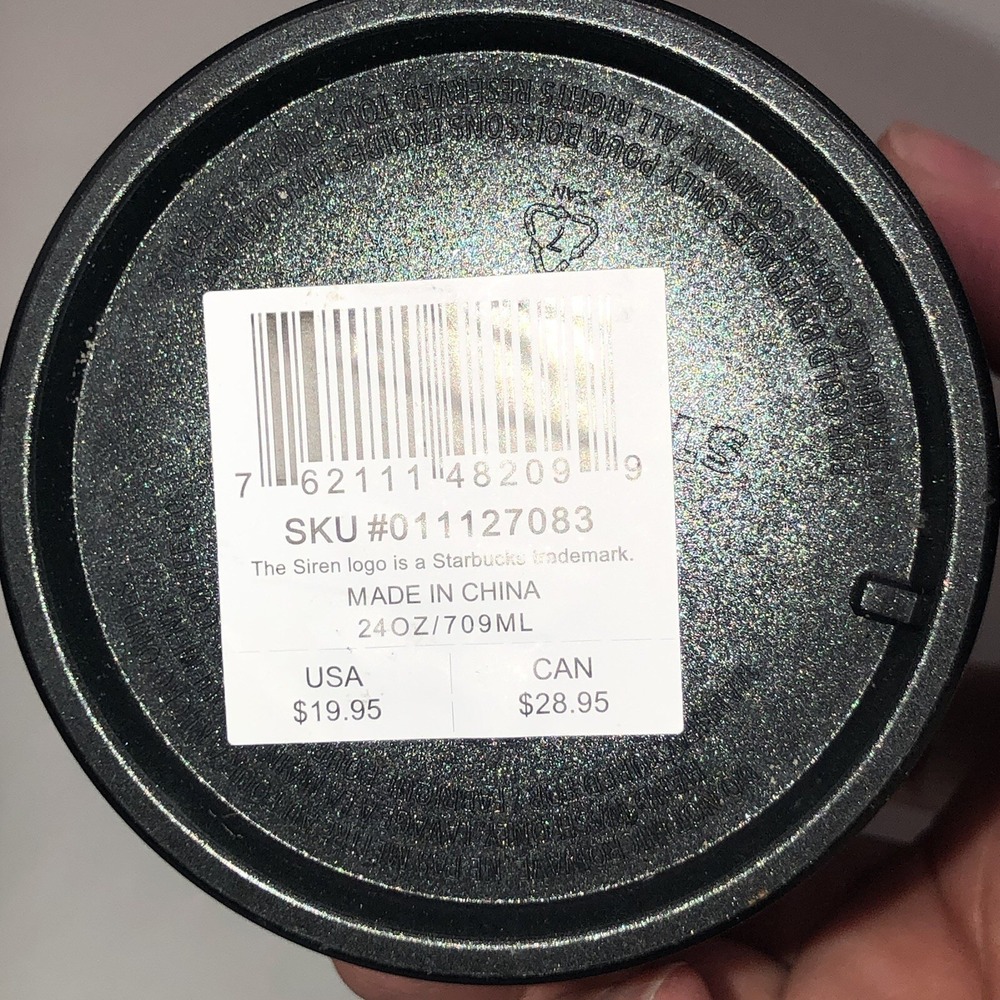Starbucks Tumblers Lot Dark Green Studded Gold Black Lids No Straw Cold Beverage - Picture 7 of 11
